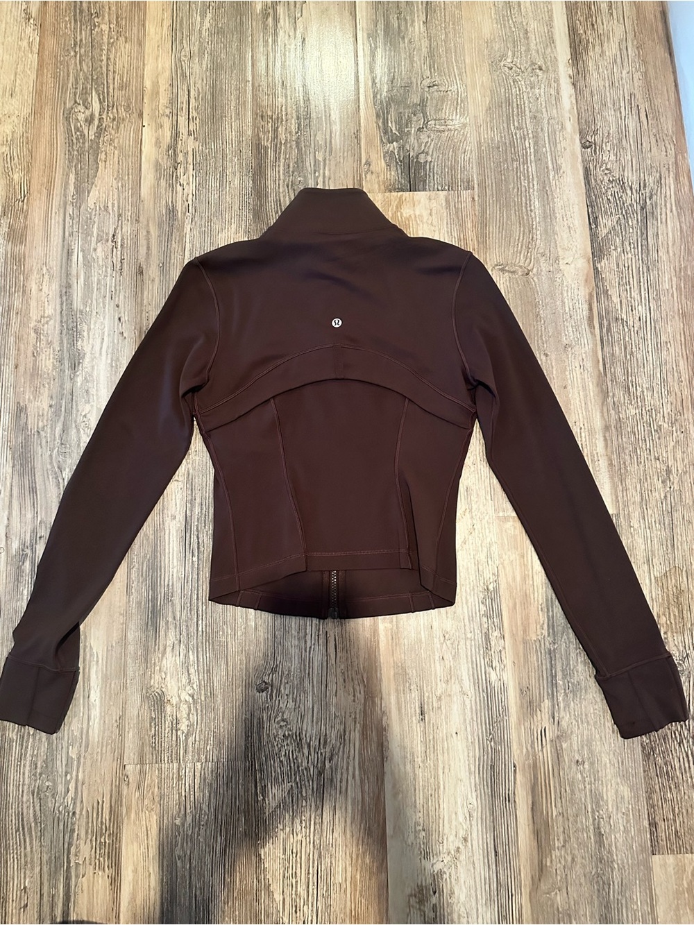 lululemon athletica Chocolate Brown Crop-Zip Bomber Jacket - Picture 2 of 4